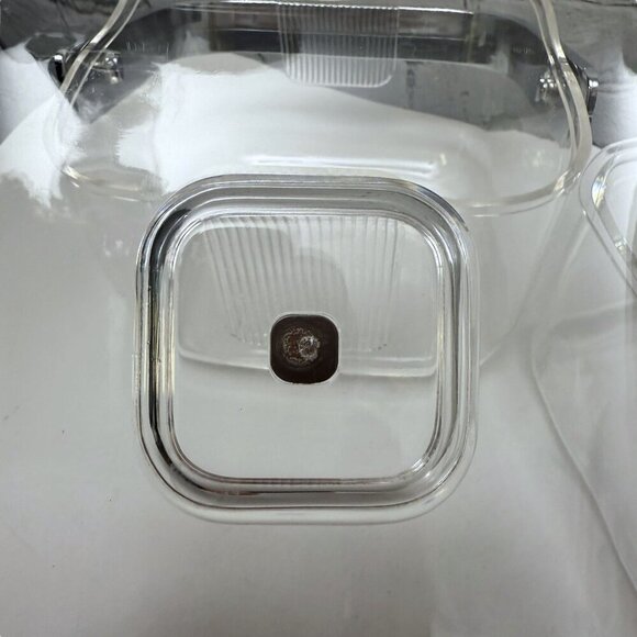 Italian Guzzini Ice Bucket Vintage 80s Modern Barware Amanda Clear Plastic - Picture 13 of 15